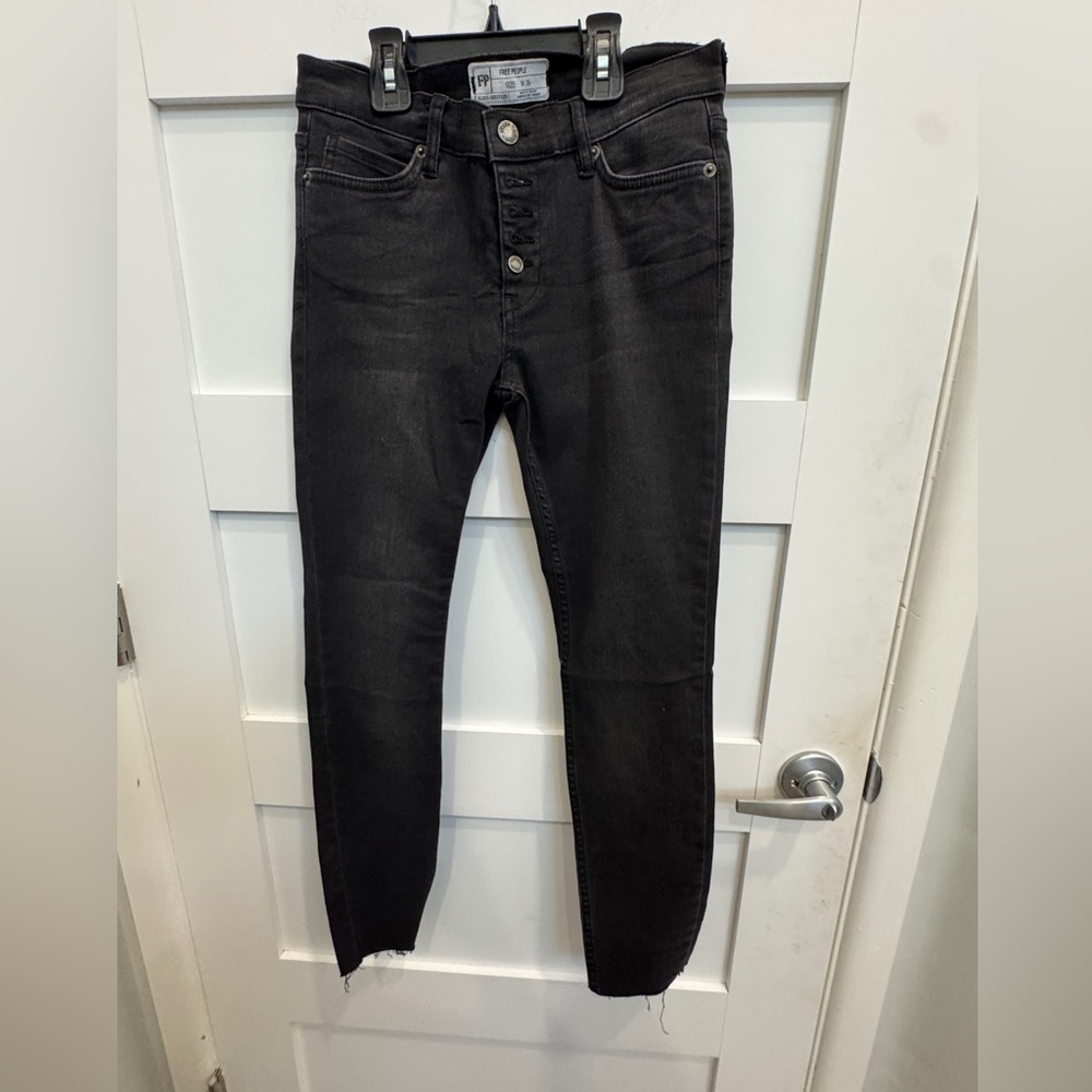 Free People High Rise Black Jeans